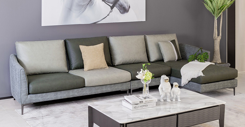 Công nghệ phòng khách tối giản hiện đại Bảng màu vải Kết hợp ghế sofa góc 1079115