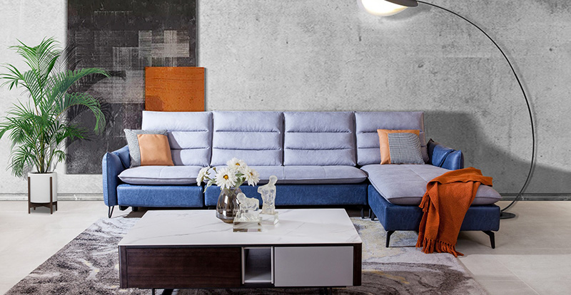Phòng khách tối giản hiện đại Công nghệ chức năng Kết hợp ghế sofa vải góc 620069